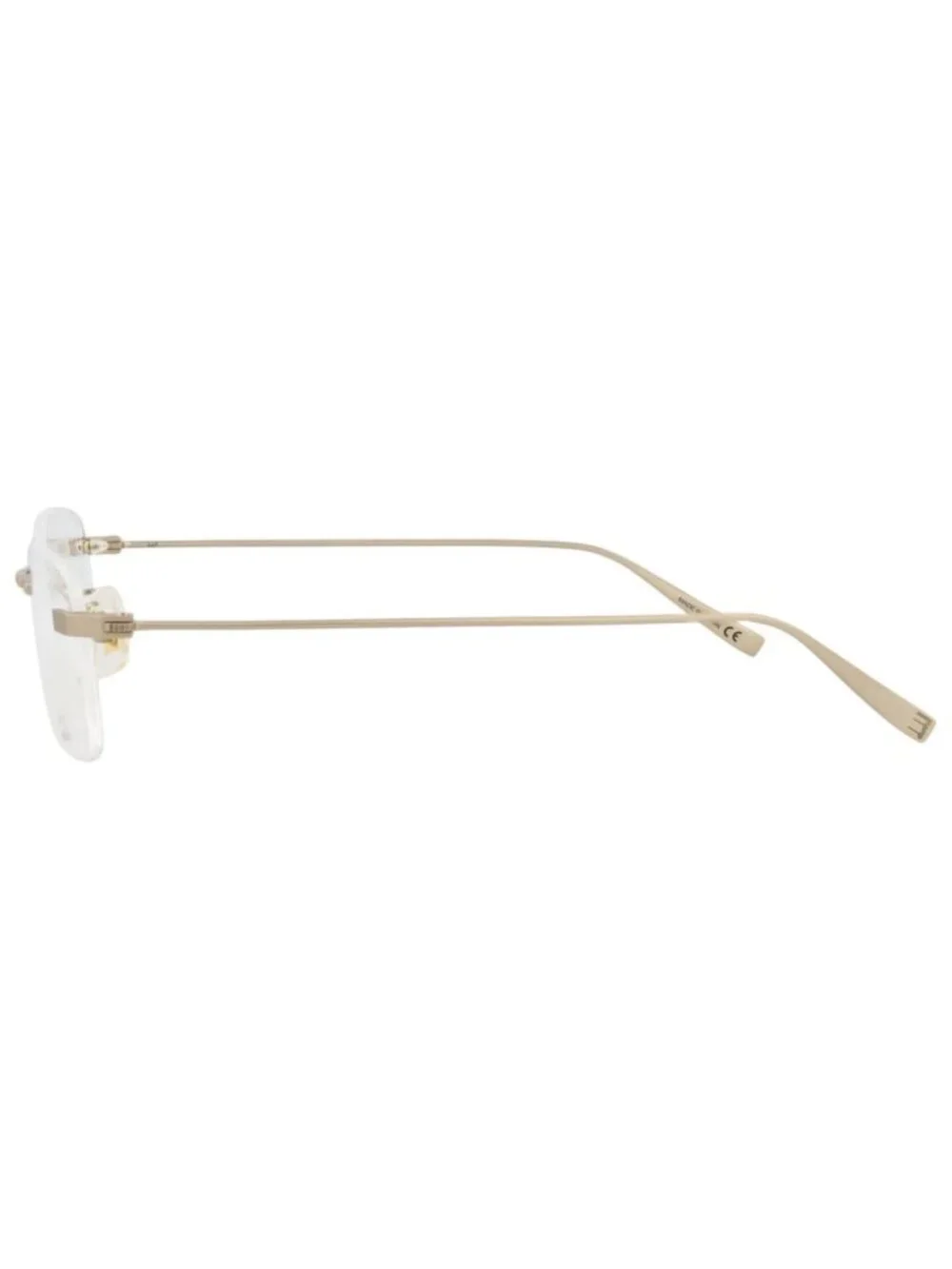 New Dunhill Women's Eyeglasses Square Rectangle Titanium Frame Mens Gold Gold